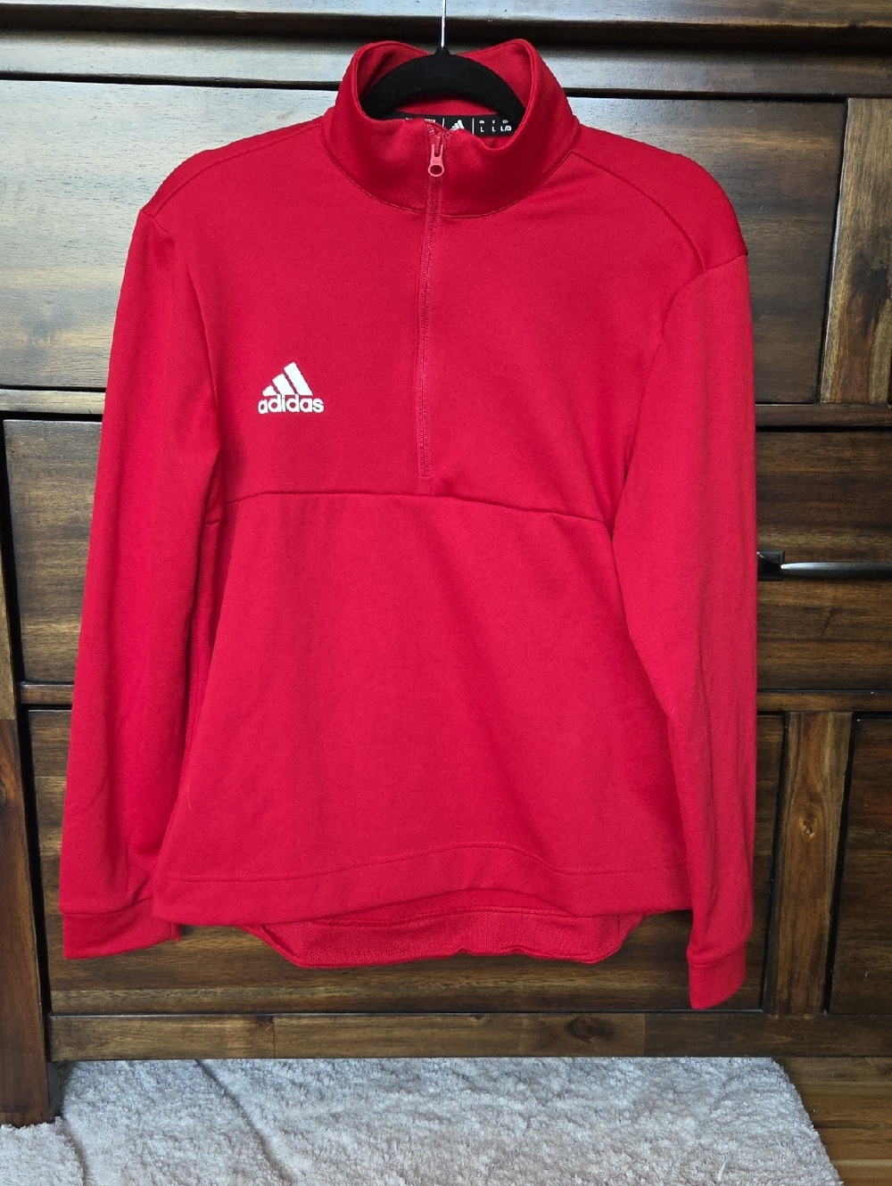 adidas Women’s Red Half-Zip Pullover Sweatshirt